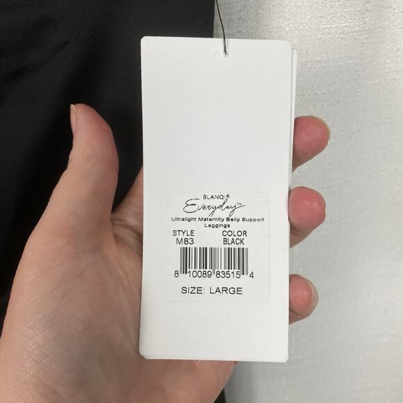 Blanqi Black Ultralight Belly Support Maternity Leggings Sz.L NWT - Picture 10 of 14